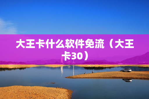 大王卡什么软件免流（大王卡30）