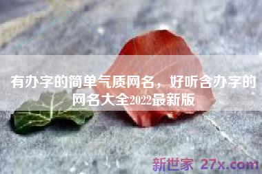 有办字的简单气质网名，好听含办字的网名大全2022最新版