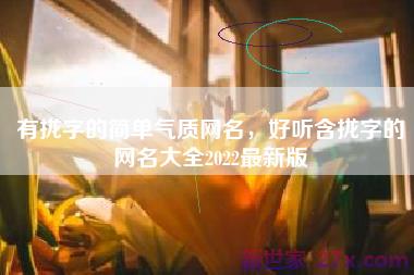 有拢字的简单气质网名，好听含拢字的网名大全2022最新版