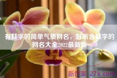 有鞋字的简单气质网名，好听含鞋字的网名大全2022最新版