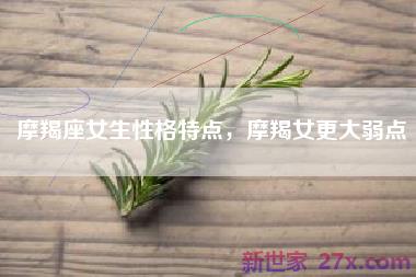 摩羯座女生性格特点，摩羯女更大弱点