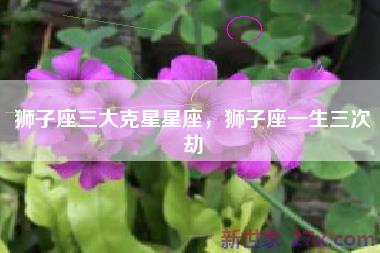 狮子座三大克星星座，狮子座一生三次劫