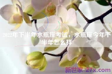 2022年下半年水瓶座考试，水瓶座今年下半年怎么样