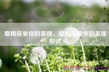 摩羯座爱你的表现，摩羯座爱你的表现形式