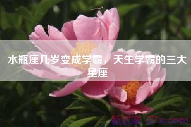 水瓶座几岁变成学霸，天生学霸的三大星座