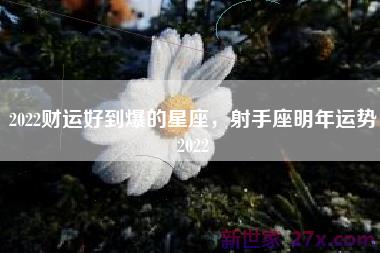 2022财运好到爆的星座，射手座明年运势2022