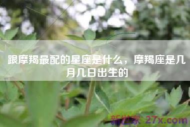 跟摩羯最配的星座是什么，摩羯座是几月几日出生的