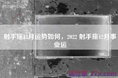 射手座12月运势如何，2022 射手座12月事业运