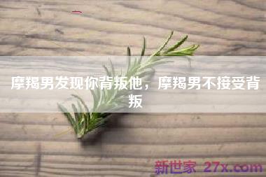 摩羯男发现你背叛他，摩羯男不接受背叛