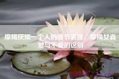 摩羯厌烦一个人的细节表现，摩羯女真爱与不爱的区别