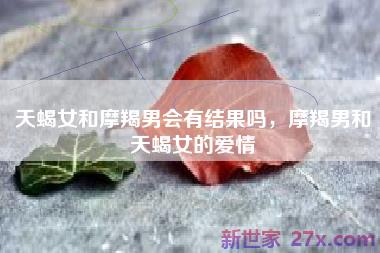 天蝎女和摩羯男会有结果吗，摩羯男和天蝎女的爱情