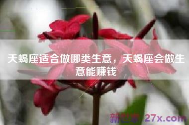 天蝎座适合做哪类生意，天蝎座会做生意能赚钱