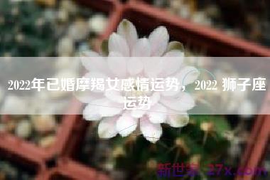 2022年已婚摩羯女感情运势，2022 狮子座运势