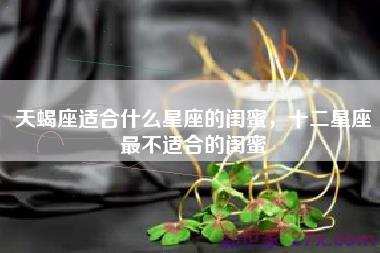 天蝎座适合什么星座的闺蜜，十二星座最不适合的闺蜜