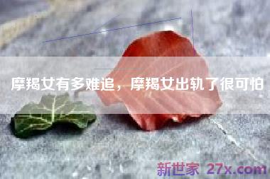 摩羯女有多难追，摩羯女出轨了很可怕