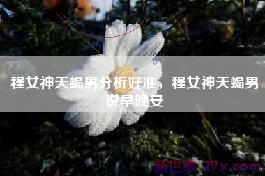 程女神天蝎男分析好准，程女神天蝎男说早晚安