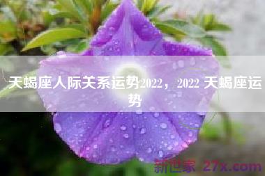 天蝎座人际关系运势2022，2022 天蝎座运势