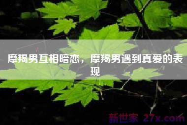 摩羯男互相暗恋，摩羯男遇到真爱的表现