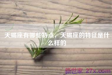 天蝎座有哪些特点，天蝎座的特征是什么样的