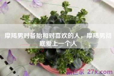 摩羯男对备胎和对喜欢的人，摩羯男彻底爱上一个人