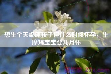 想生个天蝎座孩子得什么时候怀孕，生摩羯宝宝要几月怀