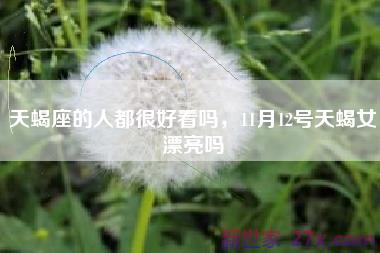 天蝎座的人都很好看吗，11月12号天蝎女漂亮吗